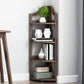 Modern Style Corner Bookshelf Solid Wood Vertical Bookcase for Home