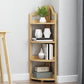 Modern Style Corner Bookshelf Solid Wood Vertical Bookcase for Home