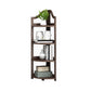 Modern Style Corner Bookshelf Solid Wood Vertical Bookcase for Home