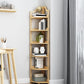 Modern Style Corner Bookshelf Solid Wood Vertical Bookcase for Home