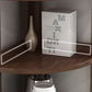 Modern Style Corner Bookshelf Solid Wood Vertical Bookcase for Home