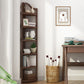 Modern Style Corner Bookshelf Solid Wood Vertical Bookcase for Home