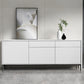 Contemporary Wood Sideboard Adjustable Shelves Dining Room Sideboard Clearhalo 'buffet_sideboard' 'Buffets & Sideboards' 'furn' 'furn_buffet_sideboard' 'Furniture' 'Kitchen & Dining Furniture' 5146578