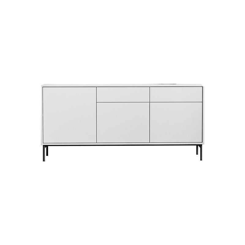 Contemporary Wood Sideboard Adjustable Shelves Dining Room Sideboard 59"L x 14"W x 28"H Clearhalo 'buffet_sideboard' 'Buffets & Sideboards' 'furn' 'furn_buffet_sideboard' 'Furniture' 'Kitchen & Dining Furniture' 5146579