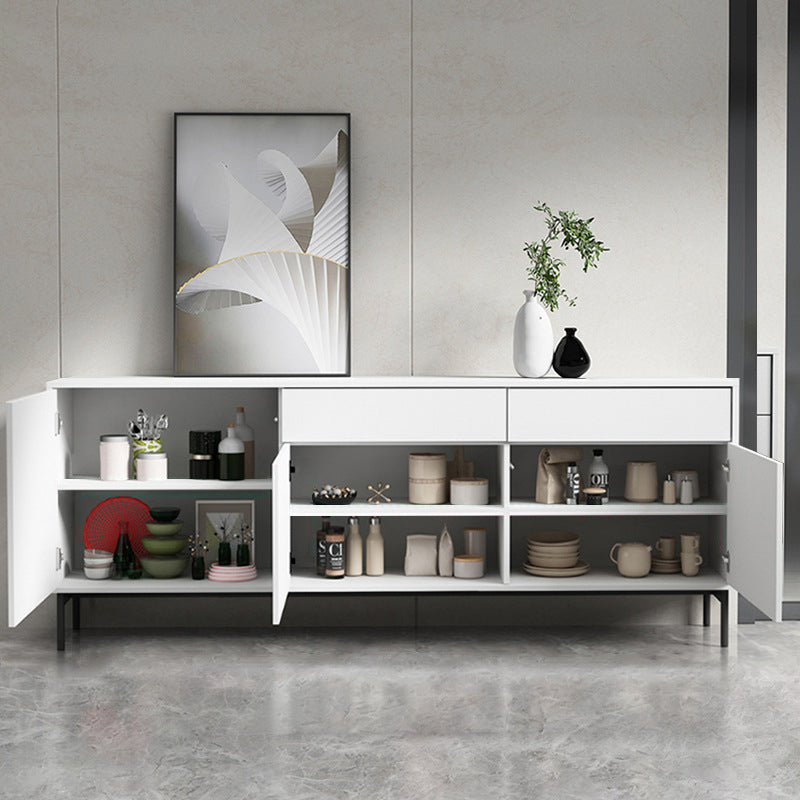 Contemporary Wood Sideboard Adjustable Shelves Dining Room Sideboard Clearhalo 'buffet_sideboard' 'Buffets & Sideboards' 'furn' 'furn_buffet_sideboard' 'Furniture' 'Kitchen & Dining Furniture' 5146582