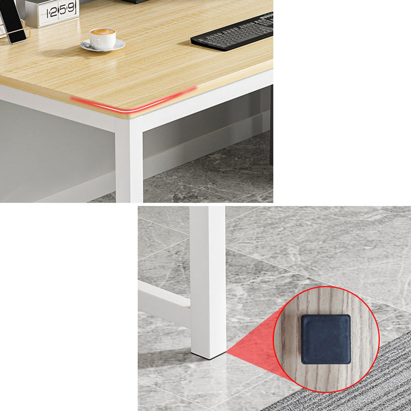 Hedendaagse rechthoek Engineered Wood Desk H-Shape Base Desk voor Home Office