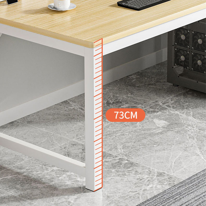 Hedendaagse rechthoek Engineered Wood Desk H-Shape Base Desk voor Home Office