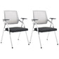Mesh Mid Back Conference Chair Contemporary Fixed Arms Folding Chair