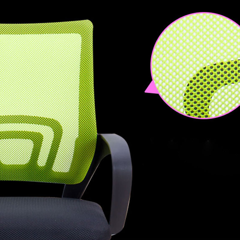 Silla de tareas de brazo fijo silla de trabajo moderna a mitad de retroceso con ruedas para oficina