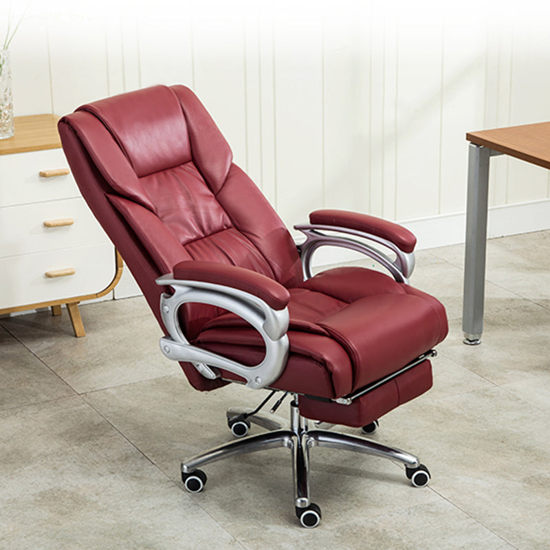 Metal Frame Modern Office Chair Swivel Computer Desk Chair with Padded Arms Clearhalo 'furn' 'furn_office_chair' 'Furniture' 'Office Chairs' 'Office Furniture' 'office_chair' 5146967