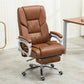 Metal Frame Modern Office Chair Swivel Computer Desk Chair with Padded Arms Brown With Footrest Clearhalo 'furn' 'furn_office_chair' 'Furniture' 'Office Chairs' 'Office Furniture' 'office_chair' 5146971