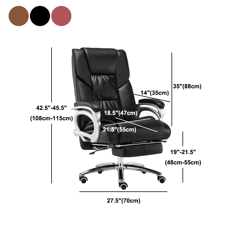 Metal Frame Modern Office Chair Swivel Computer Desk Chair with Padded Arms Clearhalo 'furn' 'furn_office_chair' 'Furniture' 'Office Chairs' 'Office Furniture' 'office_chair' 5146980