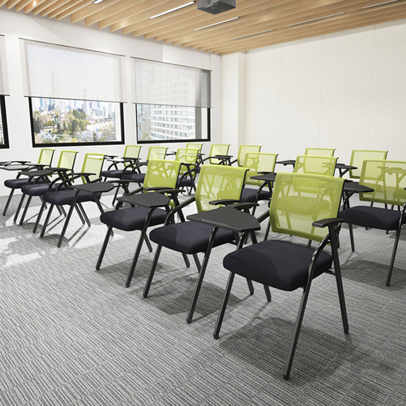 Sedia conferenza pieghevole moderna telaio nero e sedile con armi fisse