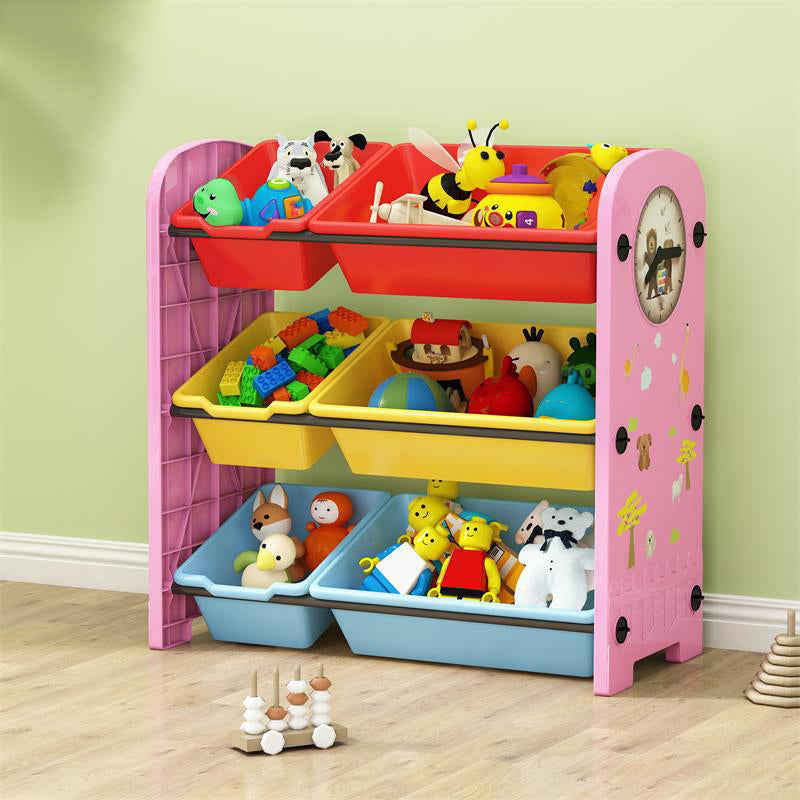 Estantería de plástico contemporánea estantería de espalda cerrada para sala de estar