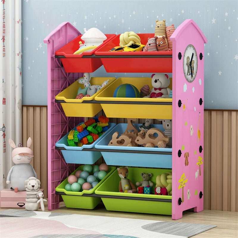 Estantería de plástico contemporánea estantería de espalda cerrada para sala de estar