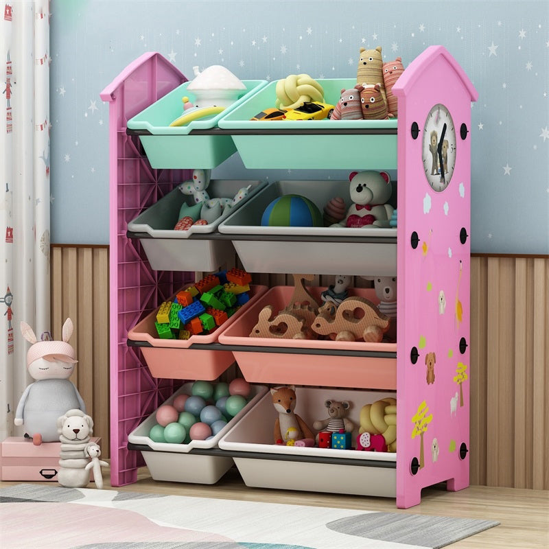 Estantería de plástico contemporánea estantería de espalda cerrada para sala de estar