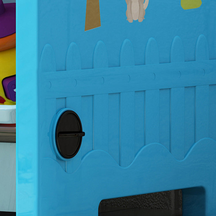 Estantería de plástico contemporánea estantería de espalda cerrada para sala de estar