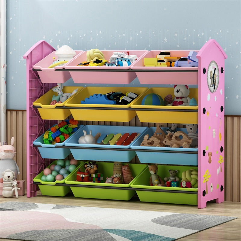 Estantería de plástico contemporánea estantería de espalda cerrada para sala de estar