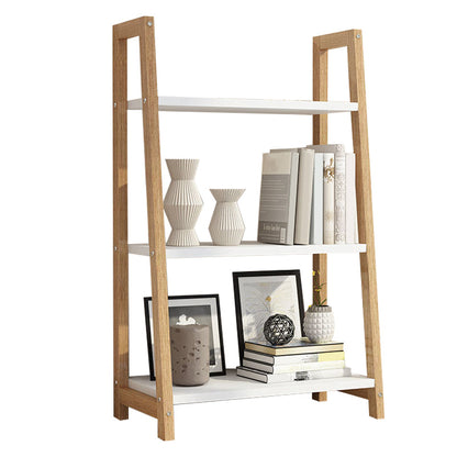 Contemporary Wooden Shelf Bookcase Vertical Bookshelf for Home Office
