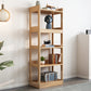 Solid Wood Rectangle Bookshelf Modern Open Bookcase for Home Office