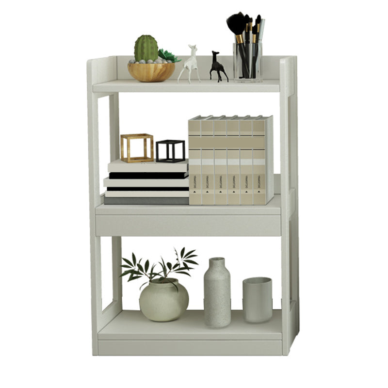 Solid Wood Rectangle Bookshelf Modern Open Bookcase for Home Office