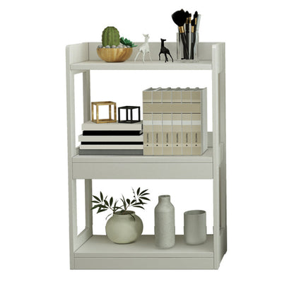 Solid Wood Rectangle Bookshelf Modern Open Bookcase for Home Office