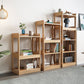 Solid Wood Rectangle Bookshelf Modern Open Bookcase for Home Office