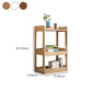 Solid Wood Rectangle Bookshelf Modern Open Bookcase for Home Office