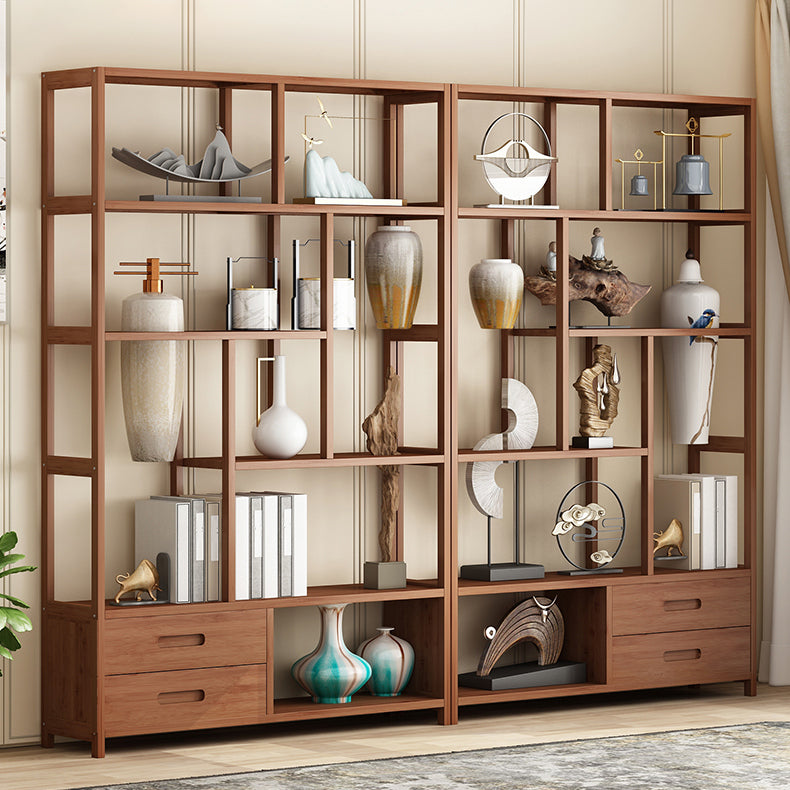 Libreria brown verticale della libreria di scaffali Etagere per l'ufficio di casa