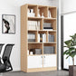 Modern Style Manufactured Wood Bookcase Closed Back Bookshelf for Living Room