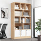 Modern Style Manufactured Wood Bookcase Closed Back Bookshelf for Living Room