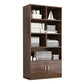 Modern Style Manufactured Wood Bookcase Closed Back Bookshelf for Living Room