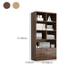 Modern Style Manufactured Wood Bookcase Closed Back Bookshelf for Living Room
