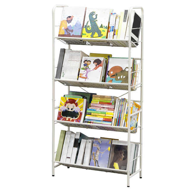 Modern Style Steel Bookshelf Open Back Etagere Bookcase for Home 27.6"L x 11.8"W x 54.7"H Clearhalo 'Bookcases' 'furn' 'furn_bookcases' 'Furniture' 'Office Furniture' 5147528
