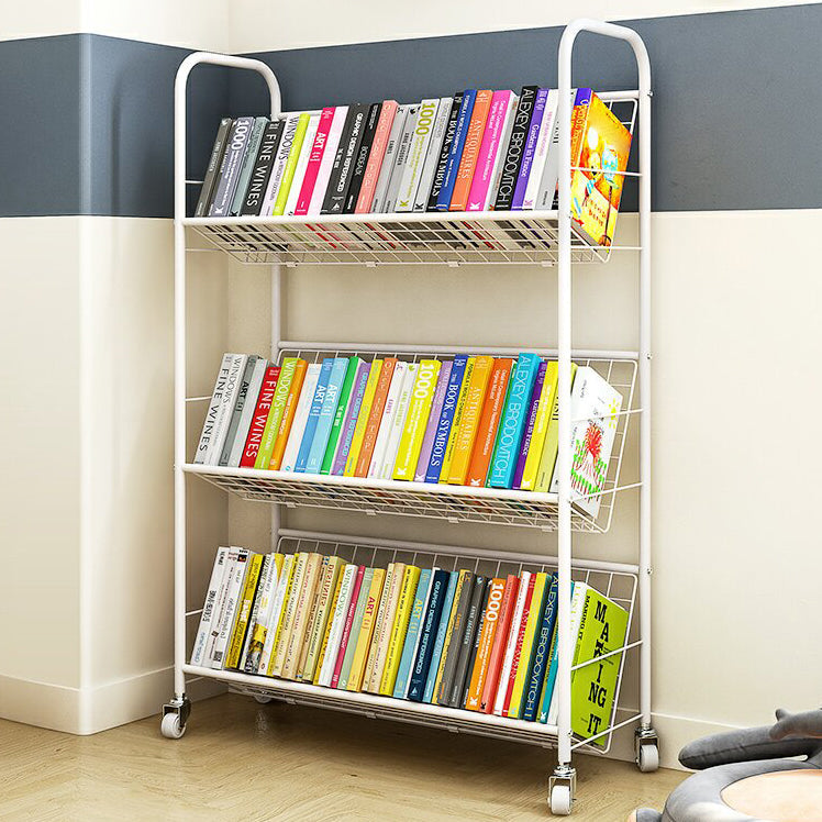 Modern Style Steel Bookshelf Open Back Etagere Bookcase for Home Clearhalo 'Bookcases' 'furn' 'furn_bookcases' 'Furniture' 'Office Furniture' 5147537