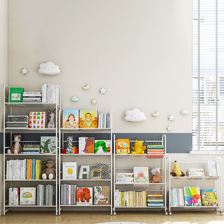 Modern Style Steel Bookshelf Open Back Etagere Bookcase for Home Clearhalo 'Bookcases' 'furn' 'furn_bookcases' 'Furniture' 'Office Furniture' 5147540