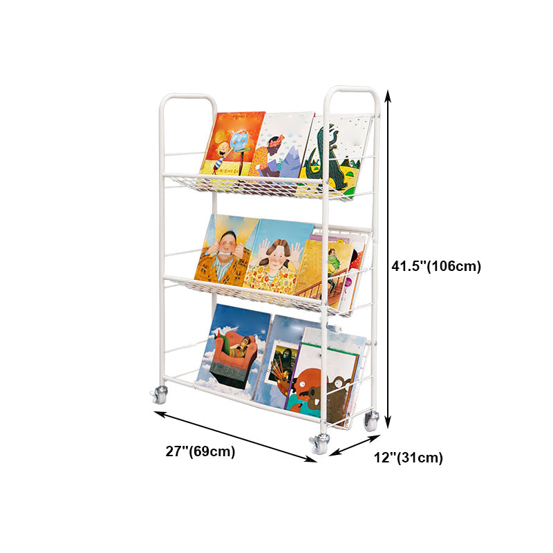 Modern Style Steel Bookshelf Open Back Etagere Bookcase for Home Clearhalo 'Bookcases' 'furn' 'furn_bookcases' 'Furniture' 'Office Furniture' 5147542