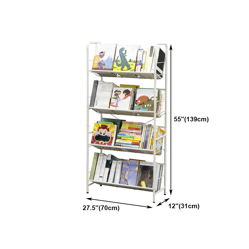 Modern Style Steel Bookshelf Open Back Etagere Bookcase for Home Clearhalo 'Bookcases' 'furn' 'furn_bookcases' 'Furniture' 'Office Furniture' 5147543