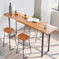 Pine Wood Top Bar Table Industrial Style Bar Table with Iron Sled Base