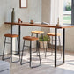 Pine Wood Top Bar Table Industrial Style Bar Table with Iron Sled Base