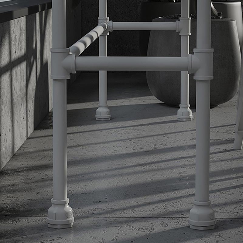 Industrial Rectangle Wood Bar Table 42-inch Height Water Pipe Pedestal Bistro Table Clearhalo 'Bar Furniture' 'Bar Tables' 'bar_tables' 'furn' 'furn_bar_tables' 'Furniture' 'Kitchen & Dining Furniture' 5147769