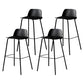 Modern Backrest Armless Counter Stool Iron Bar Stool with Plastic Cushion