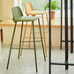 Modern Backrest Armless Counter Stool Iron Bar Stool with Plastic Cushion