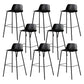 Modern Backrest Armless Counter Stool Iron Bar Stool with Plastic Cushion