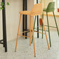 Modern Backrest Armless Counter Stool Iron Bar Stool with Plastic Cushion