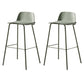 Modern Backrest Armless Counter Stool Iron Bar Stool with Plastic Cushion