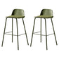 Modern Backrest Armless Counter Stool Iron Bar Stool with Plastic Cushion