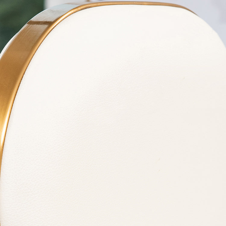 Nordic Glam Bar-stool PU Leather Counter Bar Stool with Metal Legs