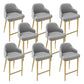 Nordic Glam Bar-stool PU Leather Counter Bar Stool with Metal Legs