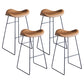Tabouret de bar en cuir Pu en cuir PU moderne avec des jambes en métal